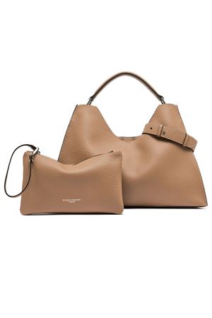Borsa Aurora in pelle martellata grana maxi cipria GIANNI CHIARINI | BS12316RNGDBL5313